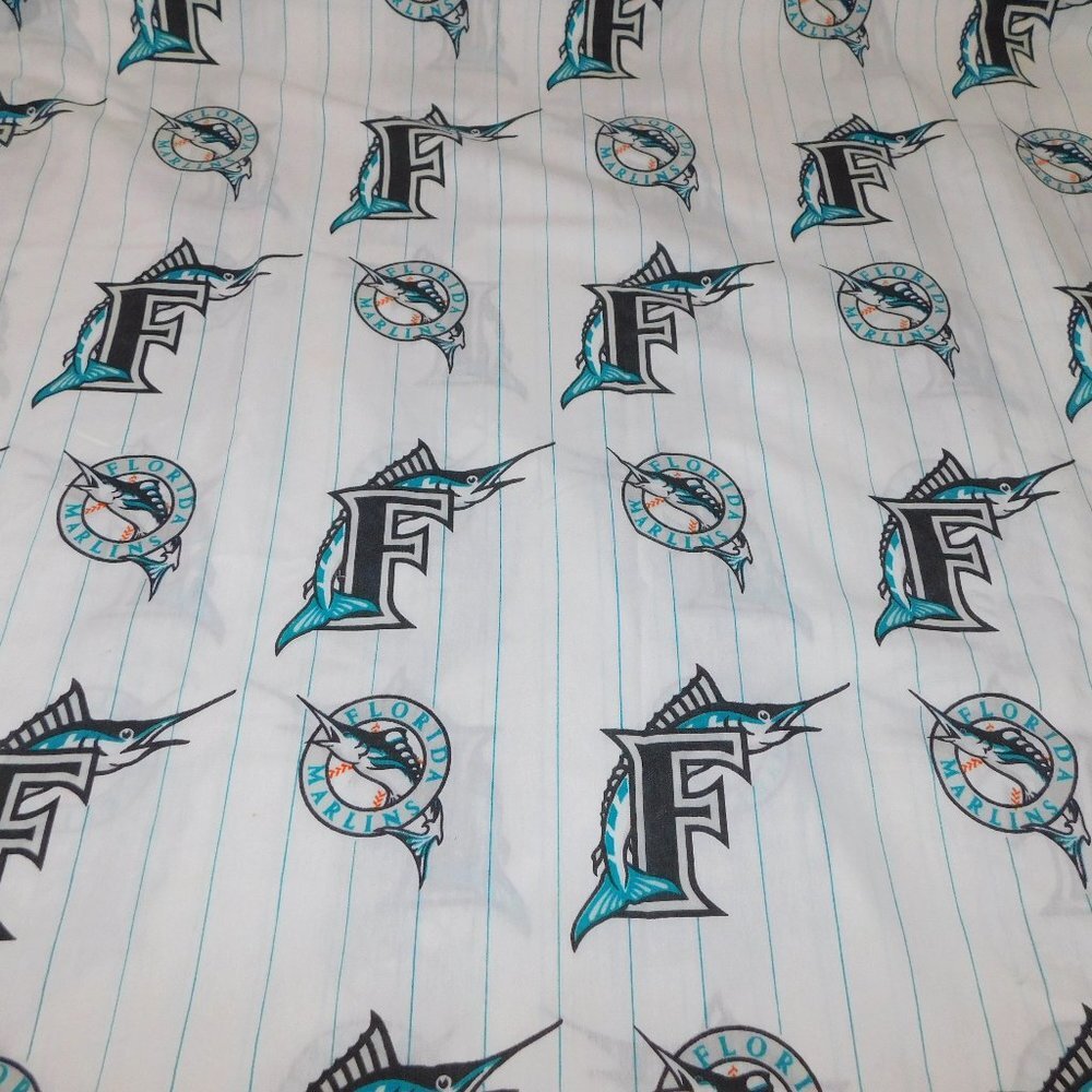 Florida Marlins Vintage 1996 MLB Baseball Twin Flat Bed Sheet
